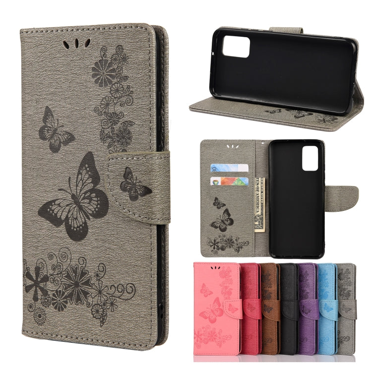 For Samsung Galaxy A32 5G Butterflies Embossing Horizontal Flip Leather Case with Holder & Card Slots & Wallet