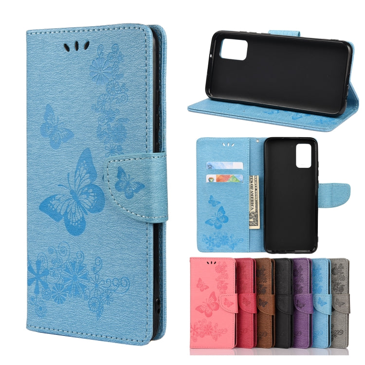 For Samsung Galaxy A32 5G Butterflies Embossing Horizontal Flip Leather Case with Holder & Card Slots & Wallet