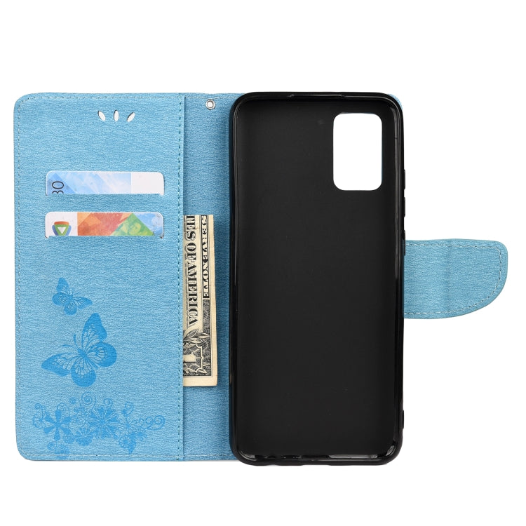 For Samsung Galaxy A32 5G Butterflies Embossing Horizontal Flip Leather Case with Holder & Card Slots & Wallet