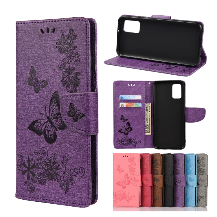 For Samsung Galaxy A32 5G Butterflies Embossing Horizontal Flip Leather Case with Holder & Card Slots & Wallet