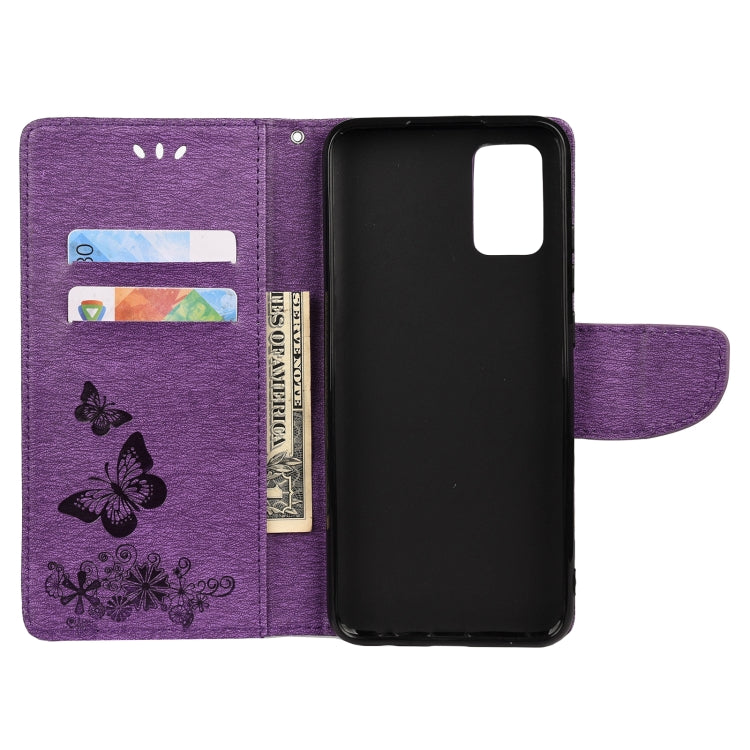 For Samsung Galaxy A32 5G Butterflies Embossing Horizontal Flip Leather Case with Holder & Card Slots & Wallet