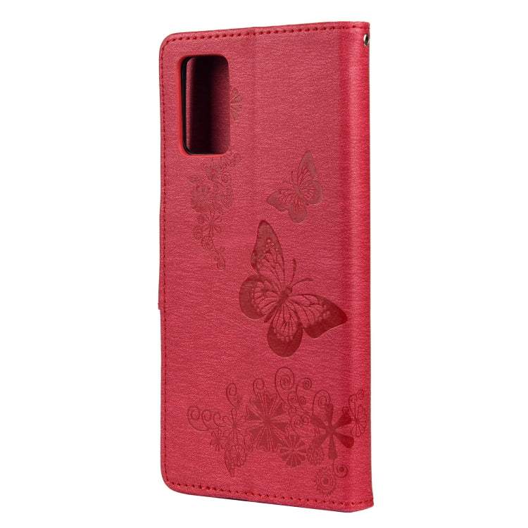 For Samsung Galaxy A32 5G Butterflies Embossing Horizontal Flip Leather Case with Holder & Card Slots & Wallet