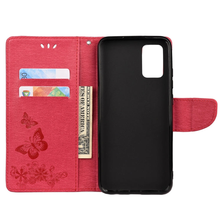 For Samsung Galaxy A32 5G Butterflies Embossing Horizontal Flip Leather Case with Holder & Card Slots & Wallet