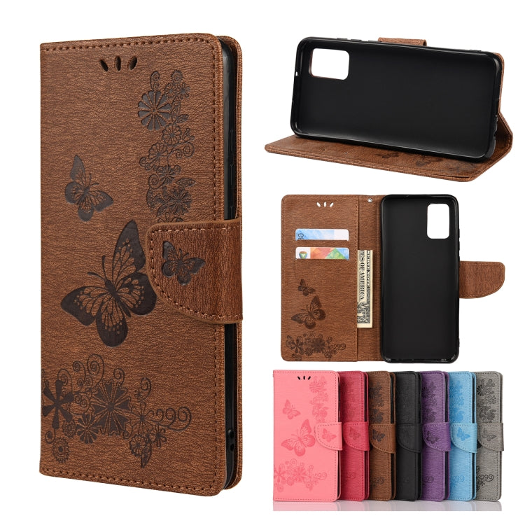 For Samsung Galaxy A32 5G Butterflies Embossing Horizontal Flip Leather Case with Holder & Card Slots & Wallet