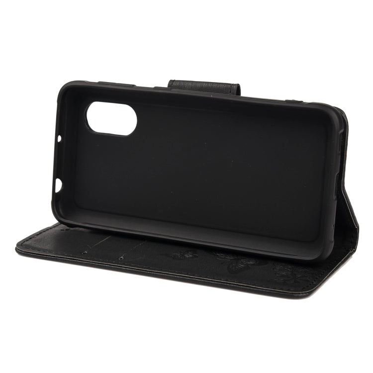 For Samsung Galaxy Xcover 5 Butterflies Embossing Horizontal Flip Leather Case with Holder & Card Slots & Wallet