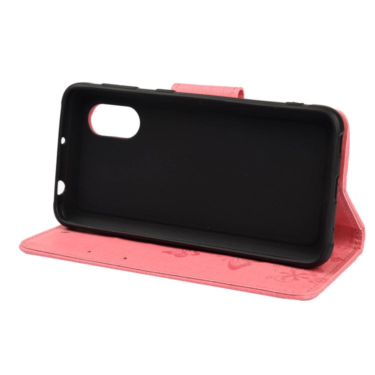 For Samsung Galaxy Xcover 5 Butterflies Embossing Horizontal Flip Leather Case with Holder & Card Slots & Wallet