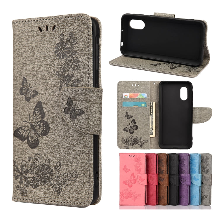 For Samsung Galaxy Xcover 5 Butterflies Embossing Horizontal Flip Leather Case with Holder & Card Slots & Wallet