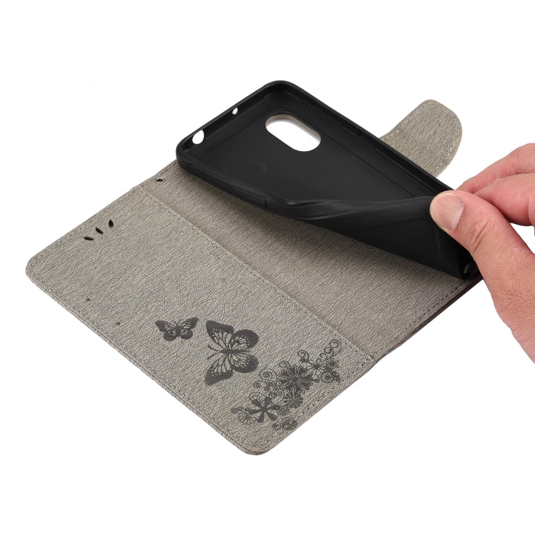 For Samsung Galaxy Xcover 5 Butterflies Embossing Horizontal Flip Leather Case with Holder & Card Slots & Wallet