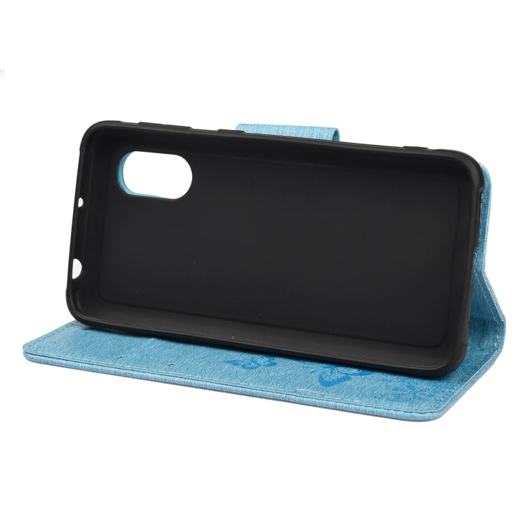 For Samsung Galaxy Xcover 5 Butterflies Embossing Horizontal Flip Leather Case with Holder & Card Slots & Wallet