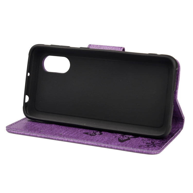For Samsung Galaxy Xcover 5 Butterflies Embossing Horizontal Flip Leather Case with Holder & Card Slots & Wallet