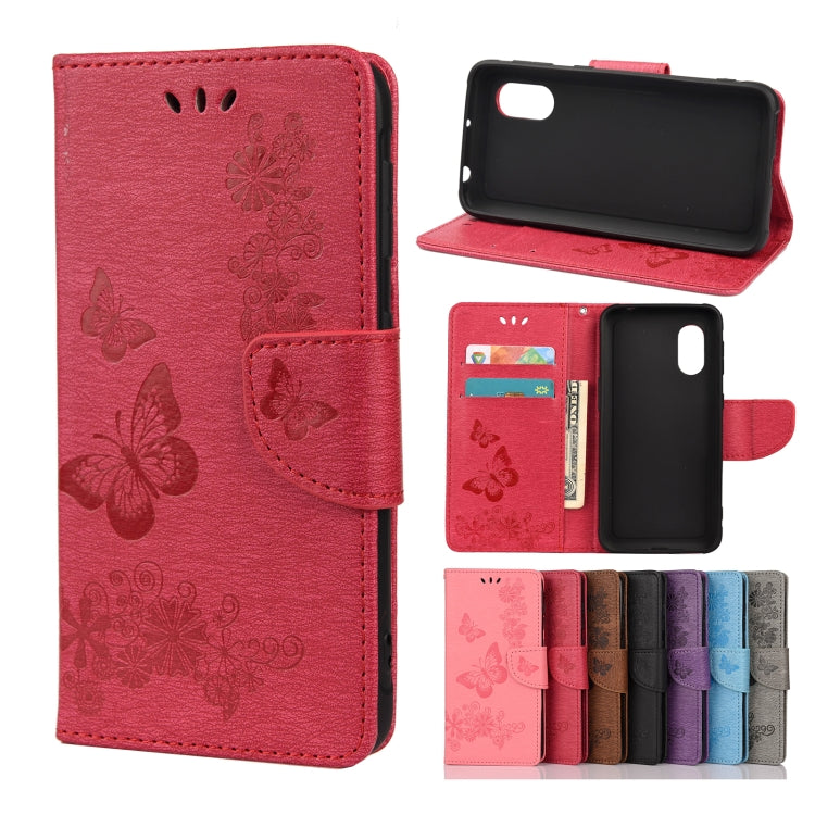 For Samsung Galaxy Xcover 5 Butterflies Embossing Horizontal Flip Leather Case with Holder & Card Slots & Wallet