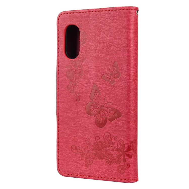 For Samsung Galaxy Xcover 5 Butterflies Embossing Horizontal Flip Leather Case with Holder & Card Slots & Wallet