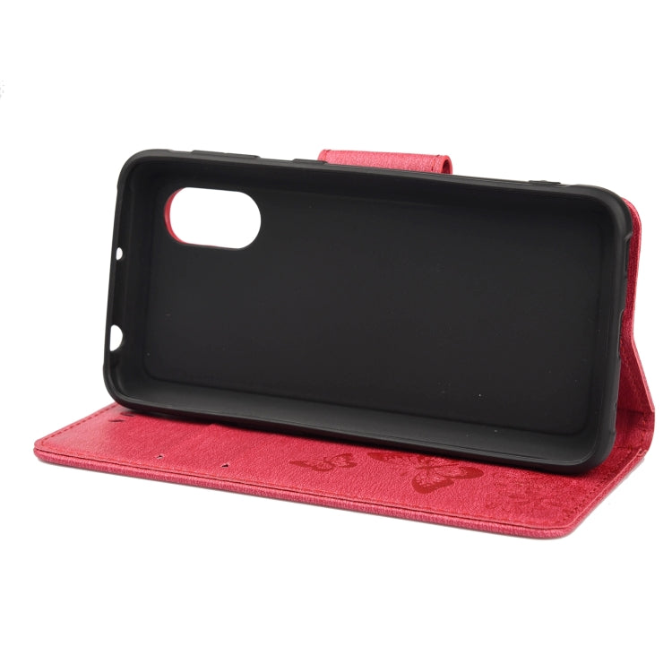 For Samsung Galaxy Xcover 5 Butterflies Embossing Horizontal Flip Leather Case with Holder & Card Slots & Wallet