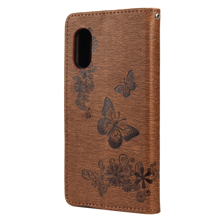 For Samsung Galaxy Xcover 5 Butterflies Embossing Horizontal Flip Leather Case with Holder & Card Slots & Wallet