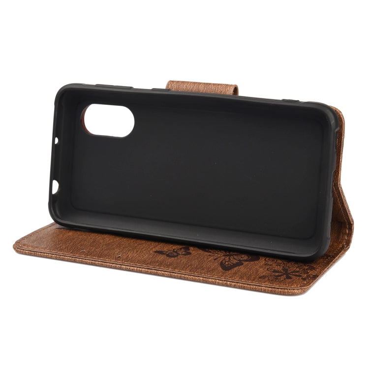 For Samsung Galaxy Xcover 5 Butterflies Embossing Horizontal Flip Leather Case with Holder & Card Slots & Wallet