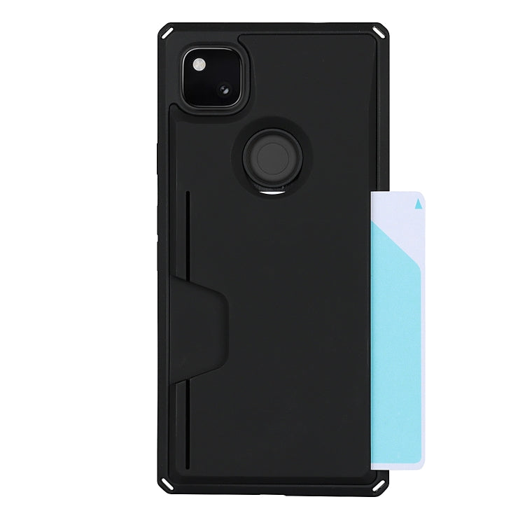 For Google Pixel 4a Armor Shockproof TPU + PC Hard Case with Card Slot Holder