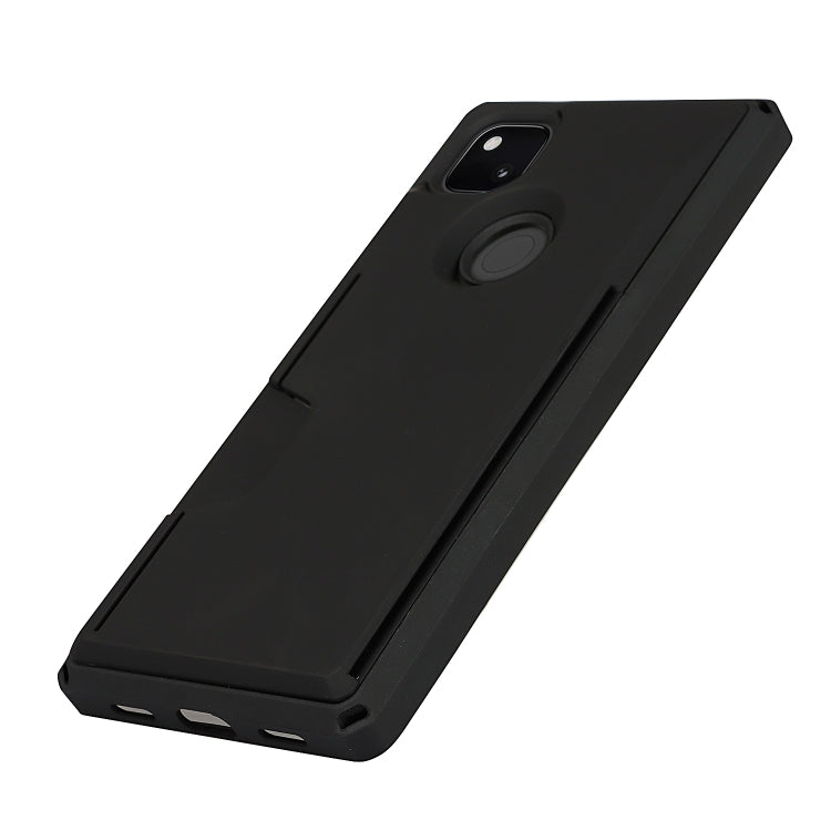 For Google Pixel 4a Armor Shockproof TPU + PC Hard Case with Card Slot Holder