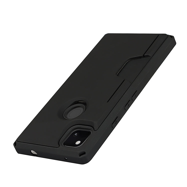 For Google Pixel 4a Armor Shockproof TPU + PC Hard Case with Card Slot Holder