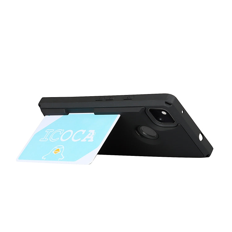 For Google Pixel 4a Armor Shockproof TPU + PC Hard Case with Card Slot Holder