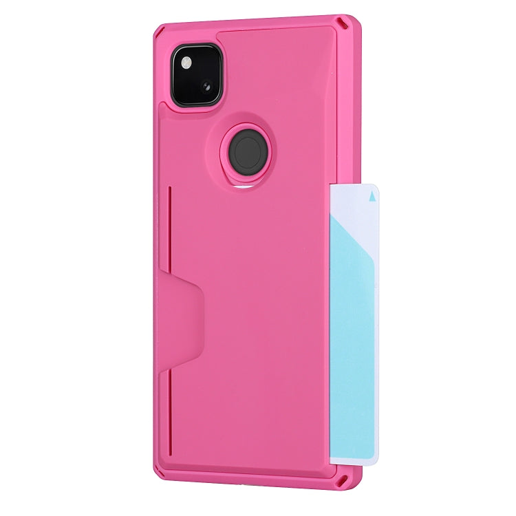 For Google Pixel 4a Armor Shockproof TPU + PC Hard Case with Card Slot Holder