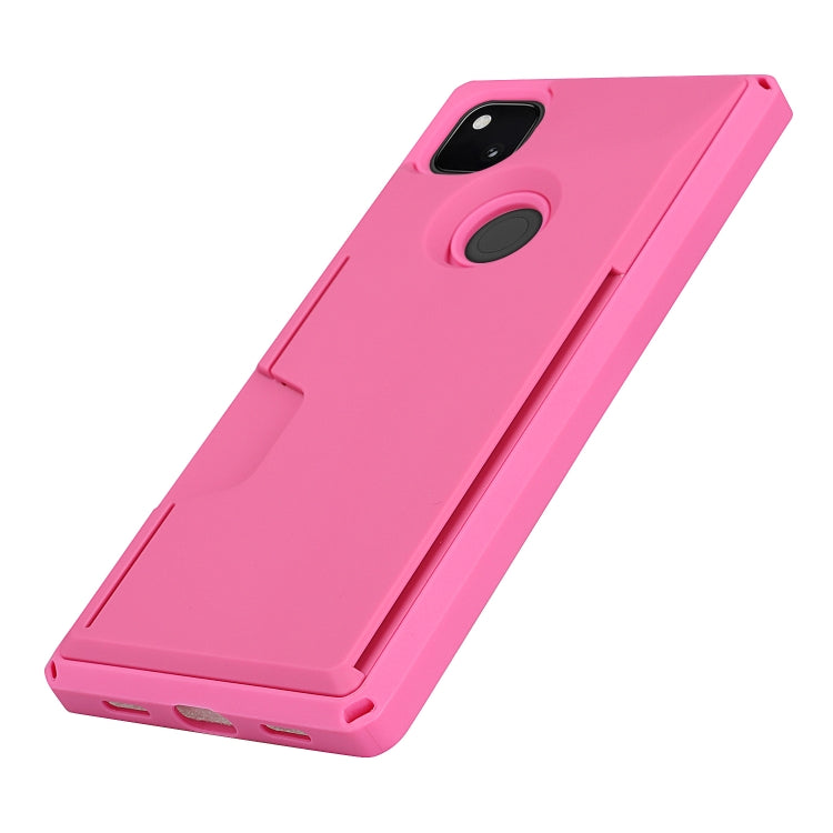 For Google Pixel 4a Armor Shockproof TPU + PC Hard Case with Card Slot Holder