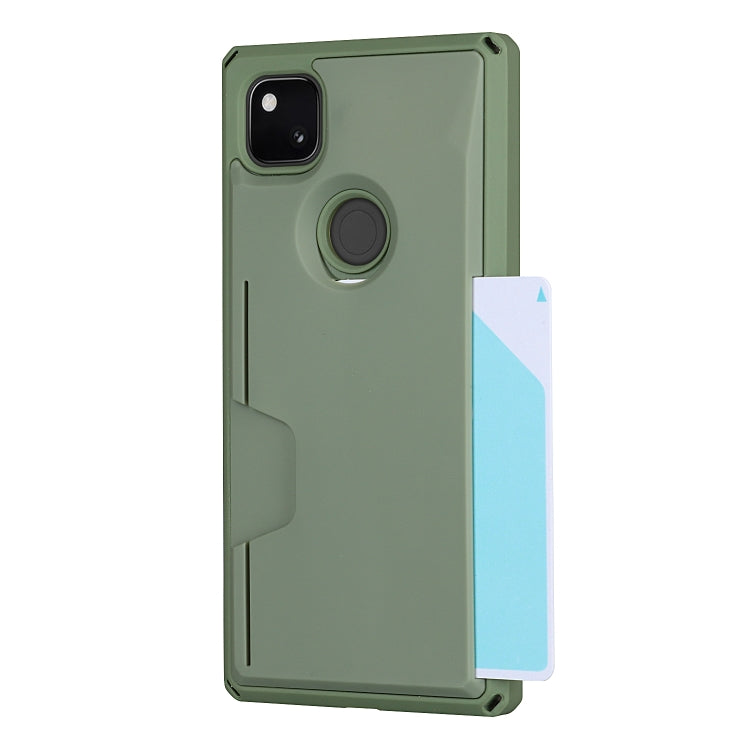 For Google Pixel 4a Armor Shockproof TPU + PC Hard Case with Card Slot Holder