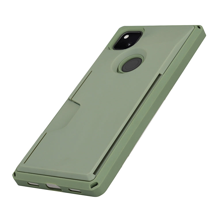 For Google Pixel 4a Armor Shockproof TPU + PC Hard Case with Card Slot Holder