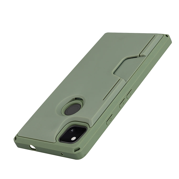 For Google Pixel 4a Armor Shockproof TPU + PC Hard Case with Card Slot Holder