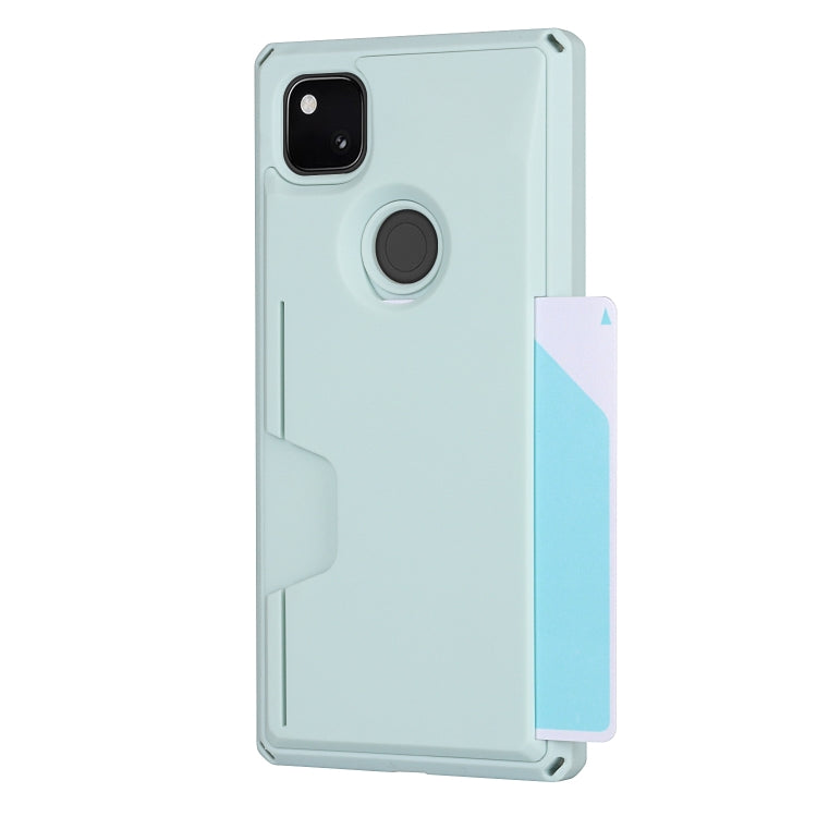 For Google Pixel 4a Armor Shockproof TPU + PC Hard Case with Card Slot Holder