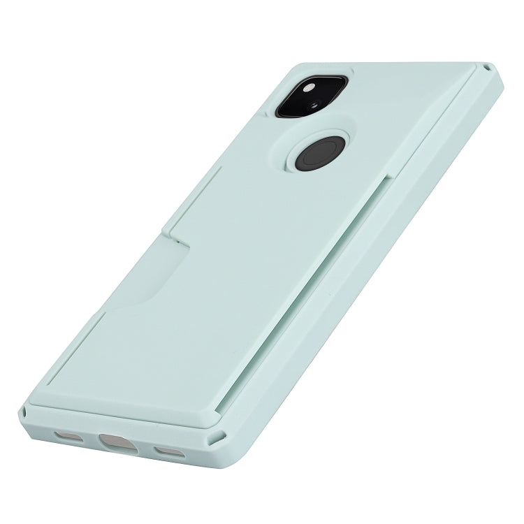 For Google Pixel 4a Armor Shockproof TPU + PC Hard Case with Card Slot Holder