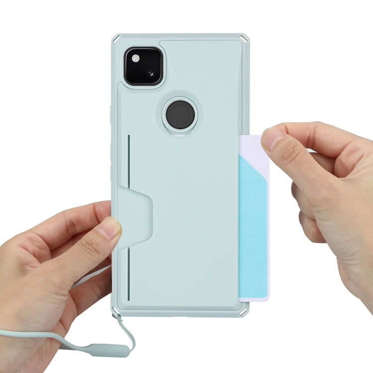 For Google Pixel 4a Armor Shockproof TPU + PC Hard Case with Card Slot Holder