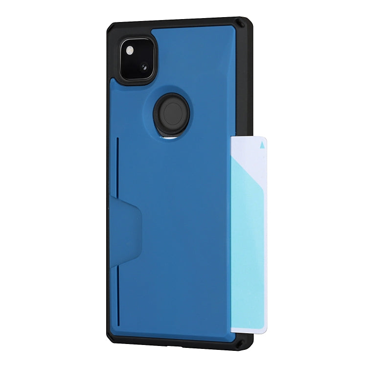 For Google Pixel 4a Armor Shockproof TPU + PC Hard Case with Card Slot Holder