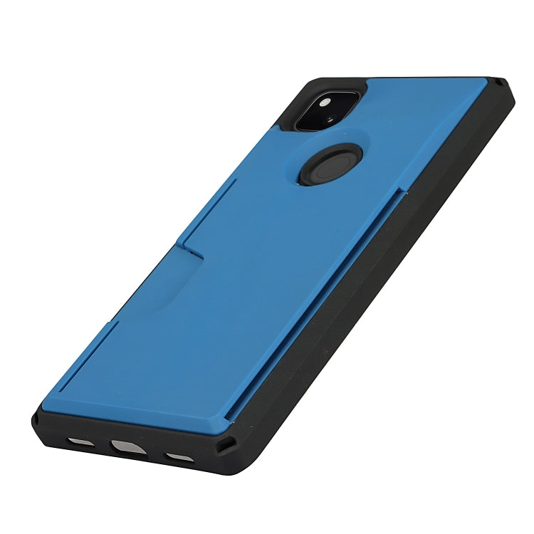 For Google Pixel 4a Armor Shockproof TPU + PC Hard Case with Card Slot Holder
