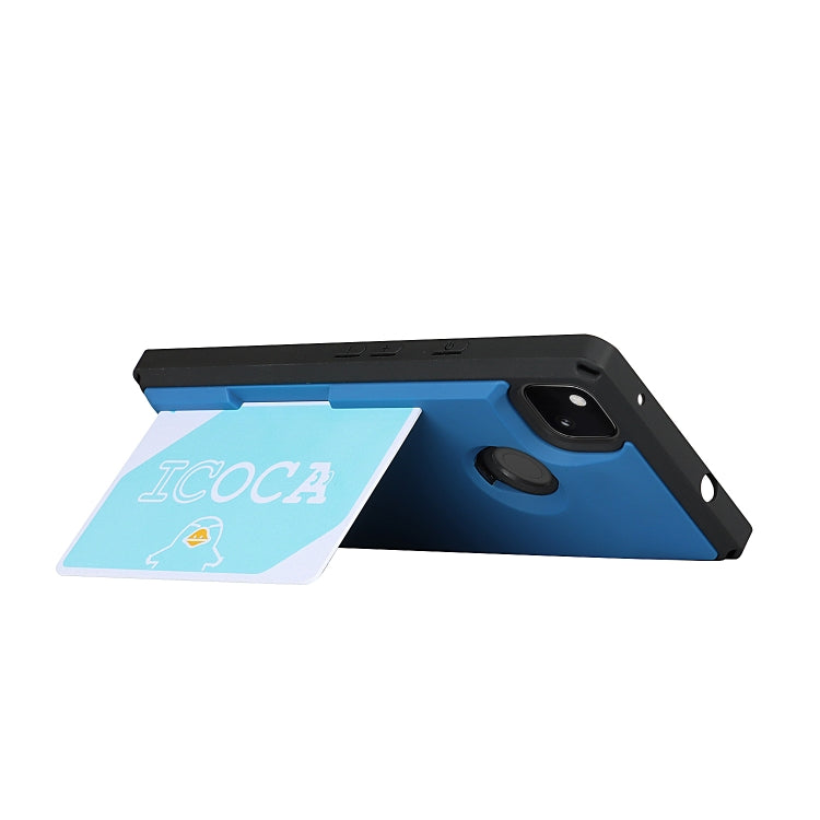 For Google Pixel 4a Armor Shockproof TPU + PC Hard Case with Card Slot Holder