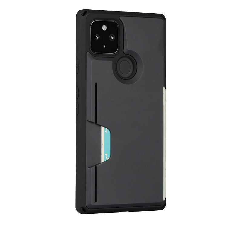 For Google Pixel 4a 5G Armor Shockproof TPU + PC Hard Case with Card Slot Holder