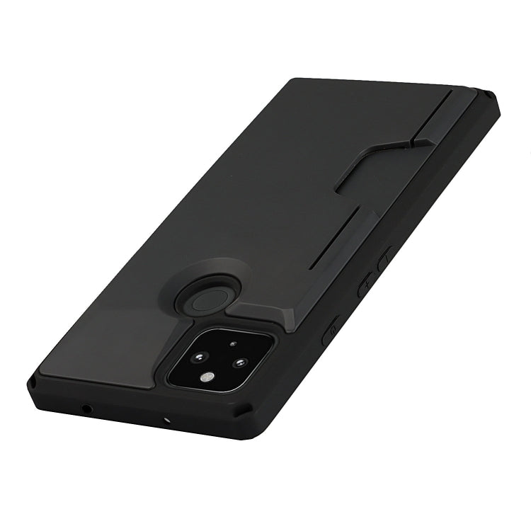 For Google Pixel 4a 5G Armor Shockproof TPU + PC Hard Case with Card Slot Holder