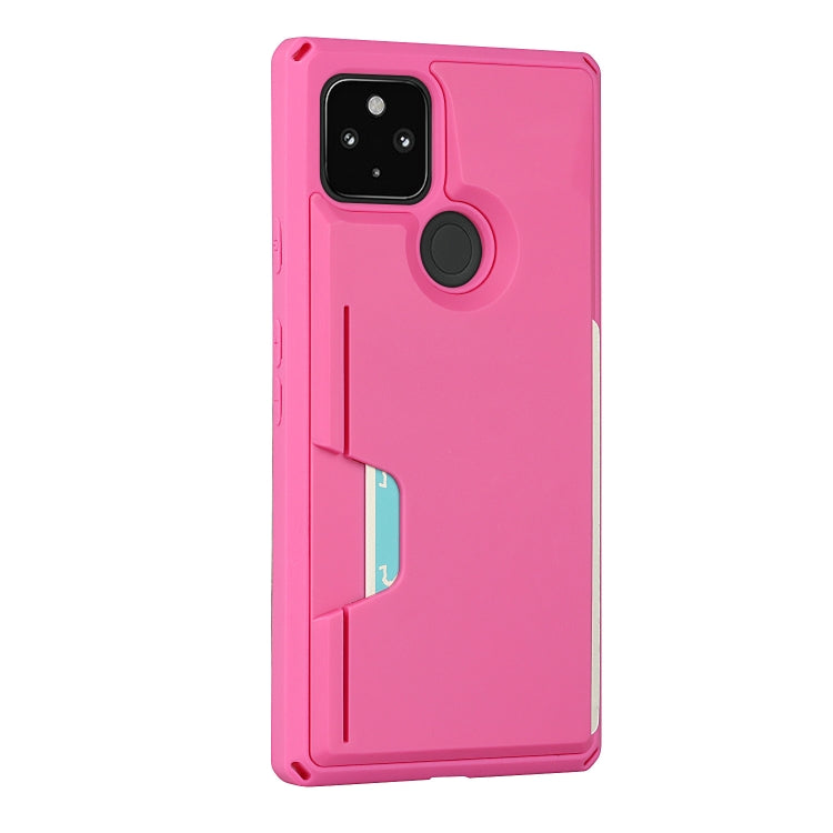 For Google Pixel 4a 5G Armor Shockproof TPU + PC Hard Case with Card Slot Holder