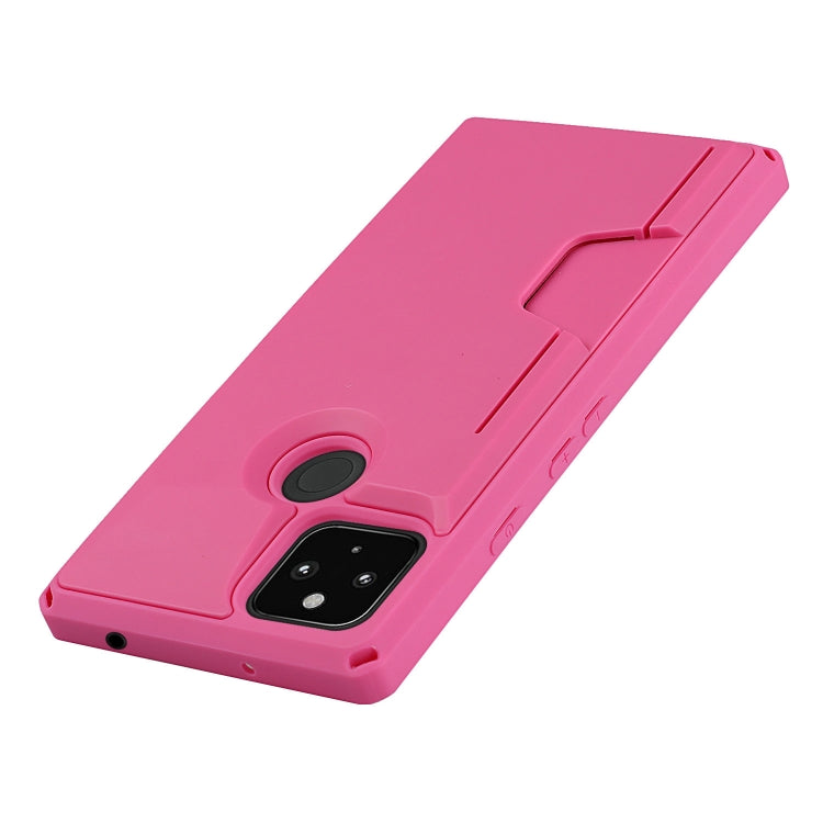 For Google Pixel 4a 5G Armor Shockproof TPU + PC Hard Case with Card Slot Holder