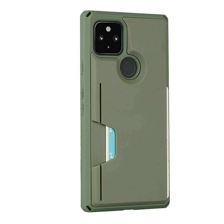For Google Pixel 4a 5G Armor Shockproof TPU + PC Hard Case with Card Slot Holder