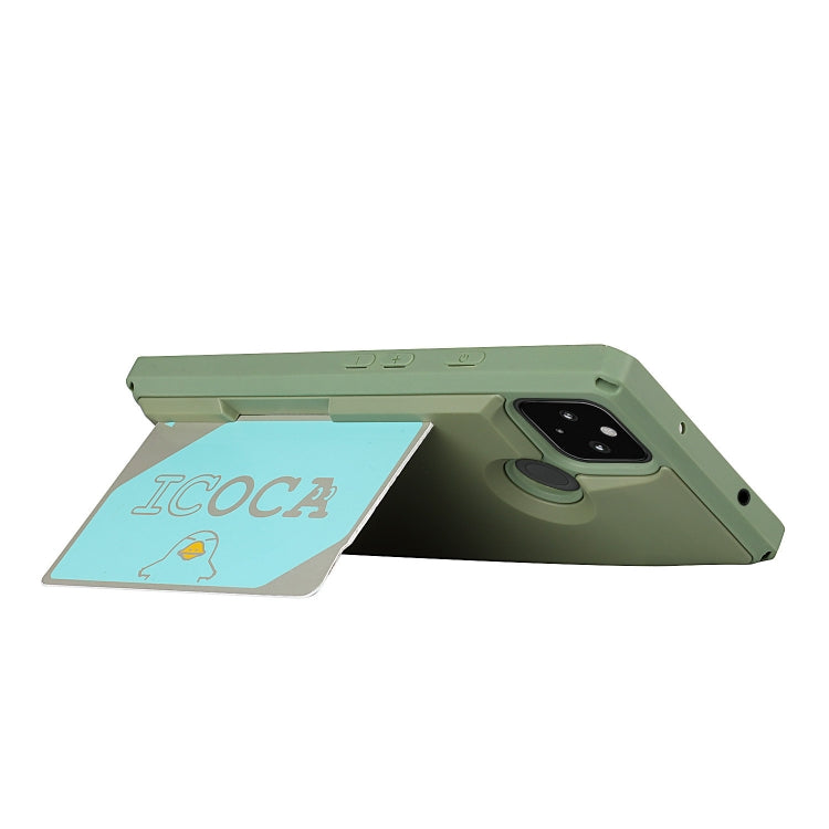 For Google Pixel 4a 5G Armor Shockproof TPU + PC Hard Case with Card Slot Holder