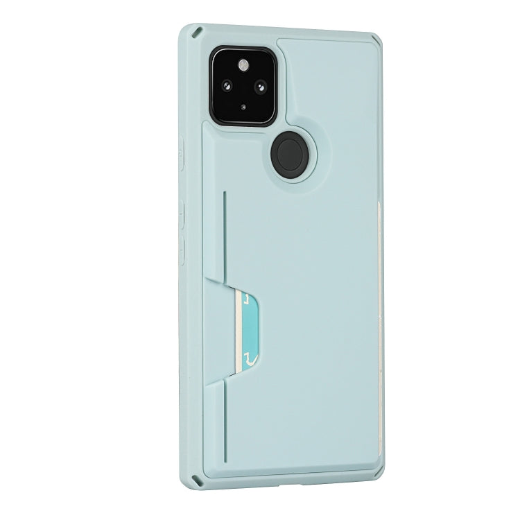 For Google Pixel 4a 5G Armor Shockproof TPU + PC Hard Case with Card Slot Holder