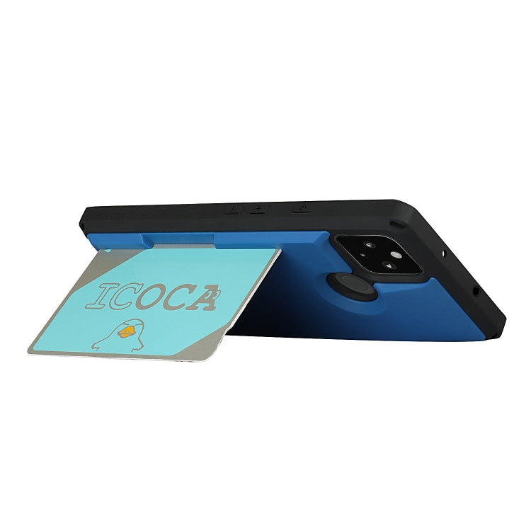 For Google Pixel 4a 5G Armor Shockproof TPU + PC Hard Case with Card Slot Holder