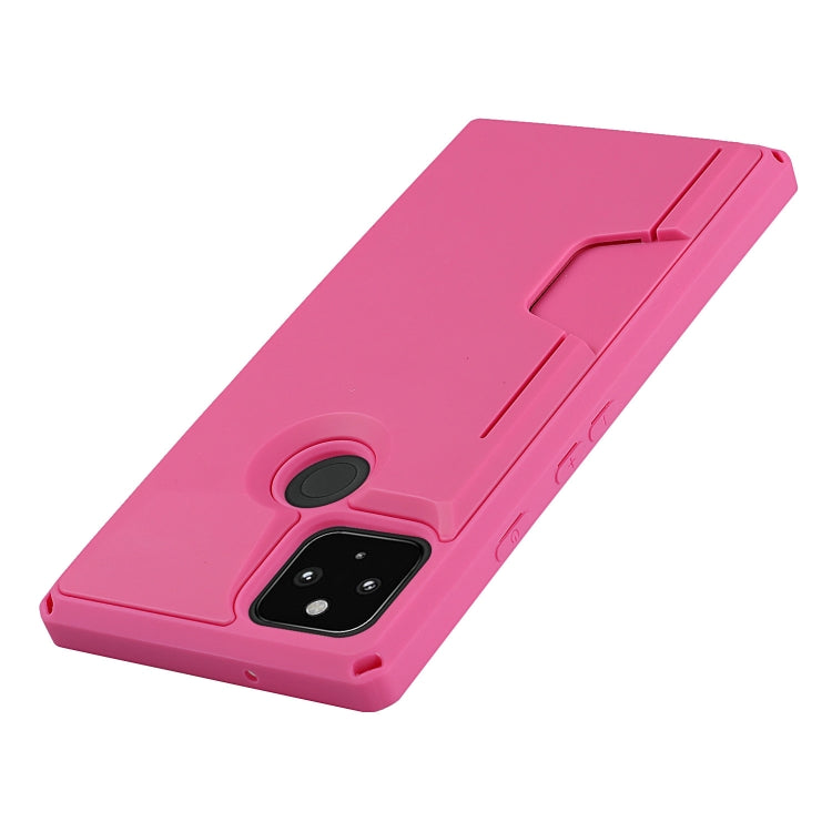 For Google Pixel 5 Armor Shockproof TPU + PC Hard Case with Card Slot Holder