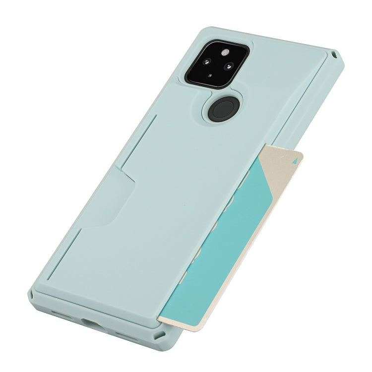 For Google Pixel 5 Armor Shockproof TPU + PC Hard Case with Card Slot Holder