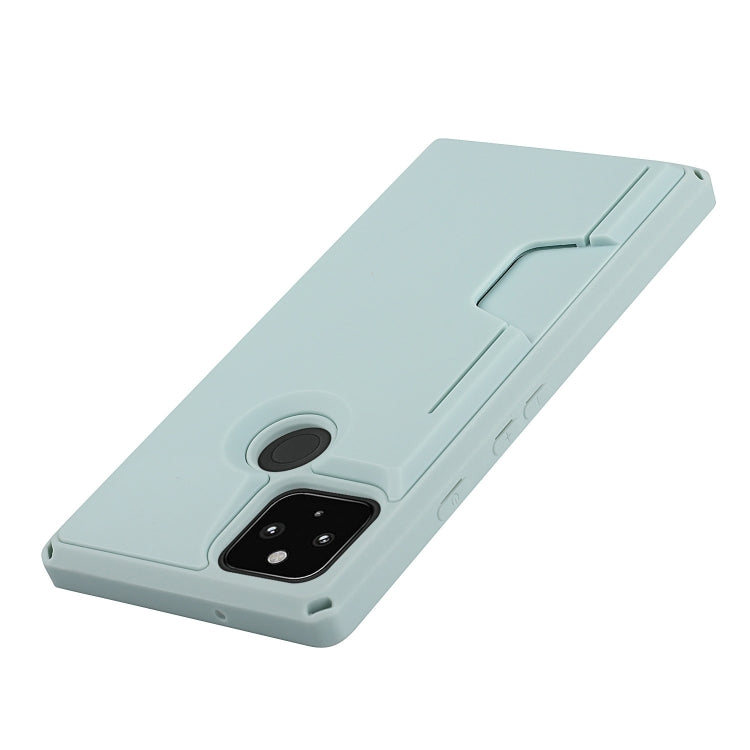 For Google Pixel 5 Armor Shockproof TPU + PC Hard Case with Card Slot Holder