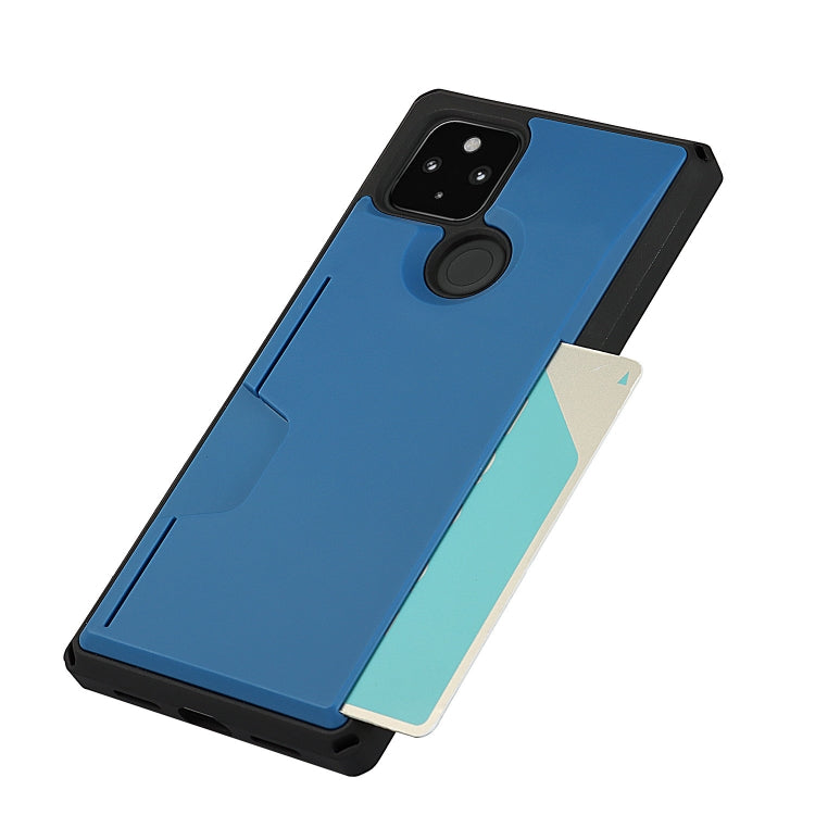 For Google Pixel 5 Armor Shockproof TPU + PC Hard Case with Card Slot Holder