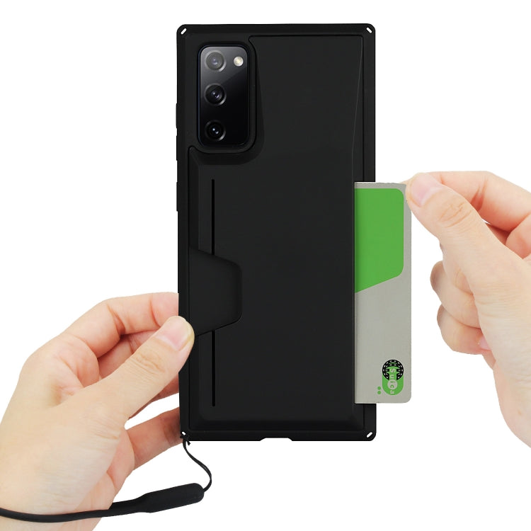 For Samsung Galaxy S20 FE Armor Shockproof TPU + PC Hard Case with Card Slot Holder