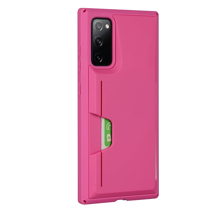 For Samsung Galaxy S20 FE Armor Shockproof TPU + PC Hard Case with Card Slot Holder