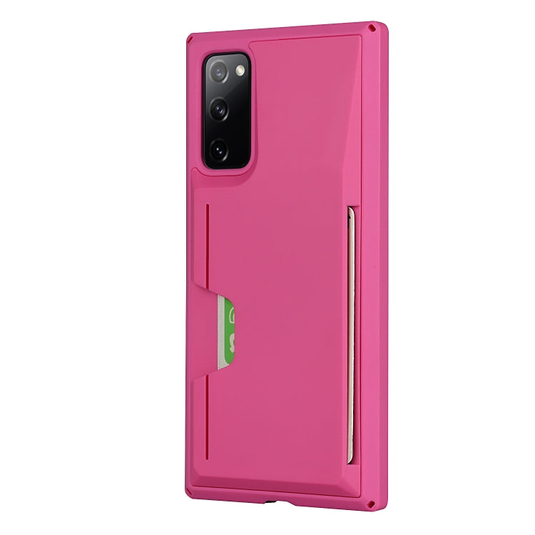For Samsung Galaxy S20 FE Armor Shockproof TPU + PC Hard Case with Card Slot Holder
