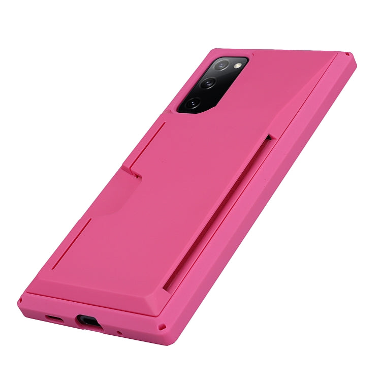 For Samsung Galaxy S20 FE Armor Shockproof TPU + PC Hard Case with Card Slot Holder